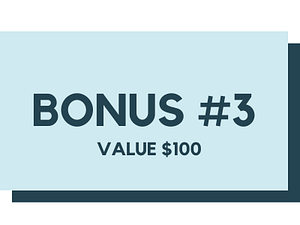 Bonus #3 Value $100