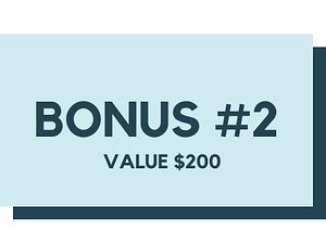 Bonus #2 Value $200
