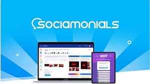 Sociamonials icon in desktop and mobile